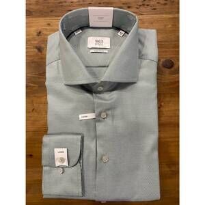 NEW ETERNA men's greentwill shirt in green
